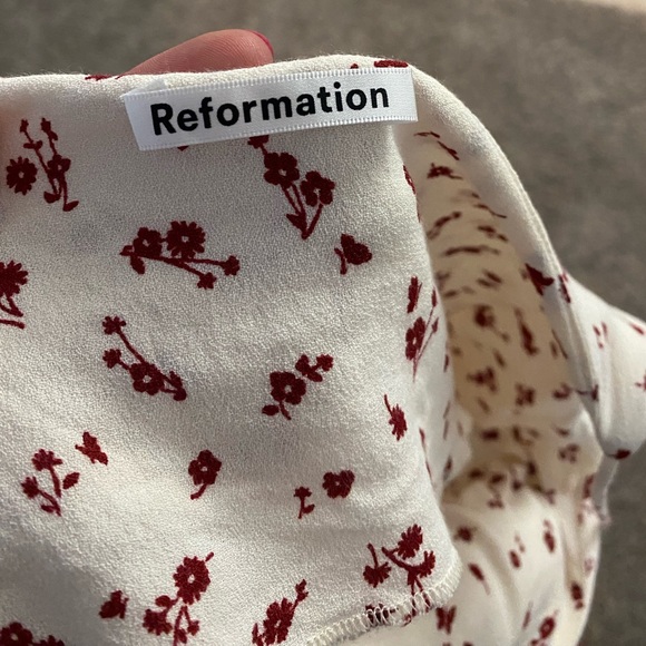 Reformation Atticus Camisole with Red Flowers - Picture 4 of 5